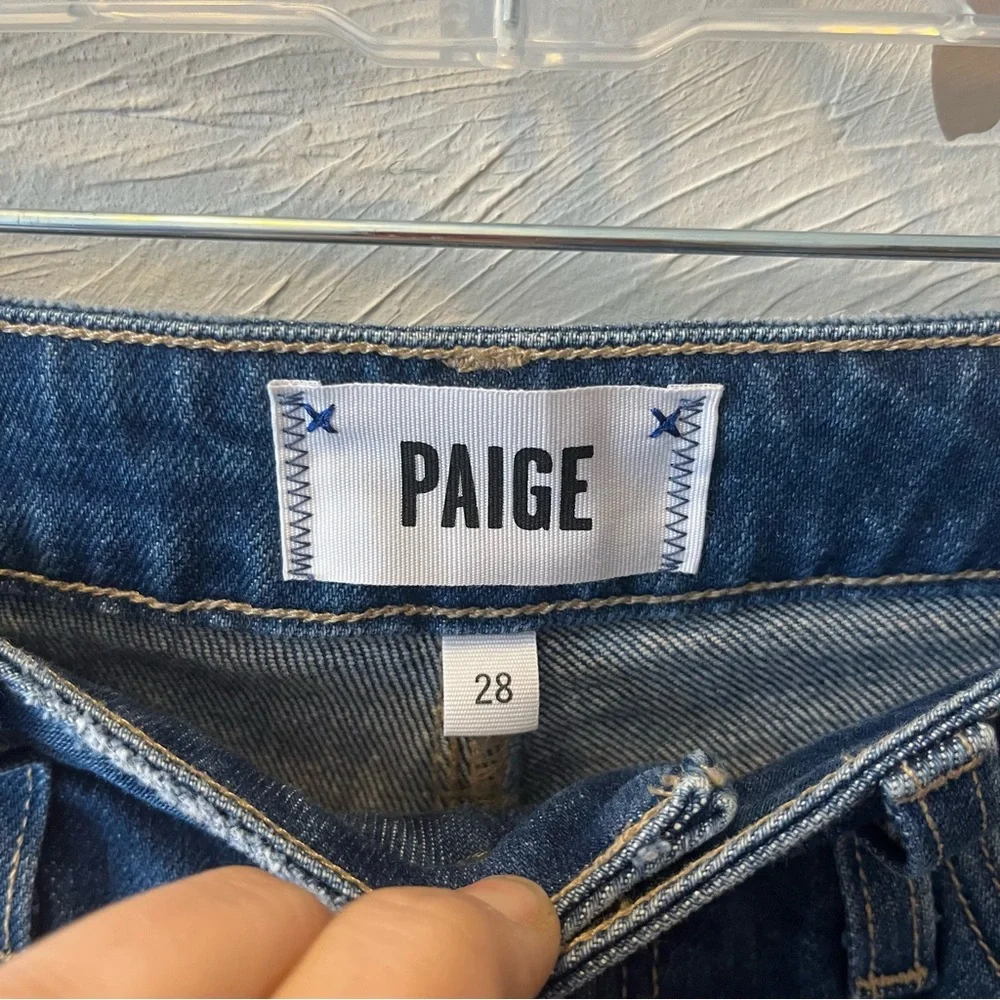 Paige Hoxton Straight Ankle Jeans in Indigo Cream size 28 - Picture 15 of 15